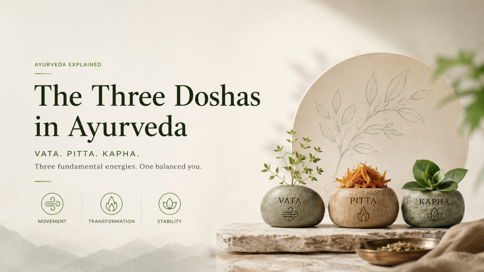 The Three Doshas in Ayurveda: Understanding Vata, Pitta & Kapha